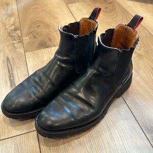 Black Leather Chelsea Boots - Men's Slip-On Ankle Boots